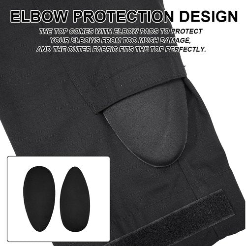 SINAIRSOFT G3 Tactical Shirt with Knee Pads,Airsoft Paintball Hunting Outdoor T-Shirt,Combat Army Long Sleeve BDU Shirt Top