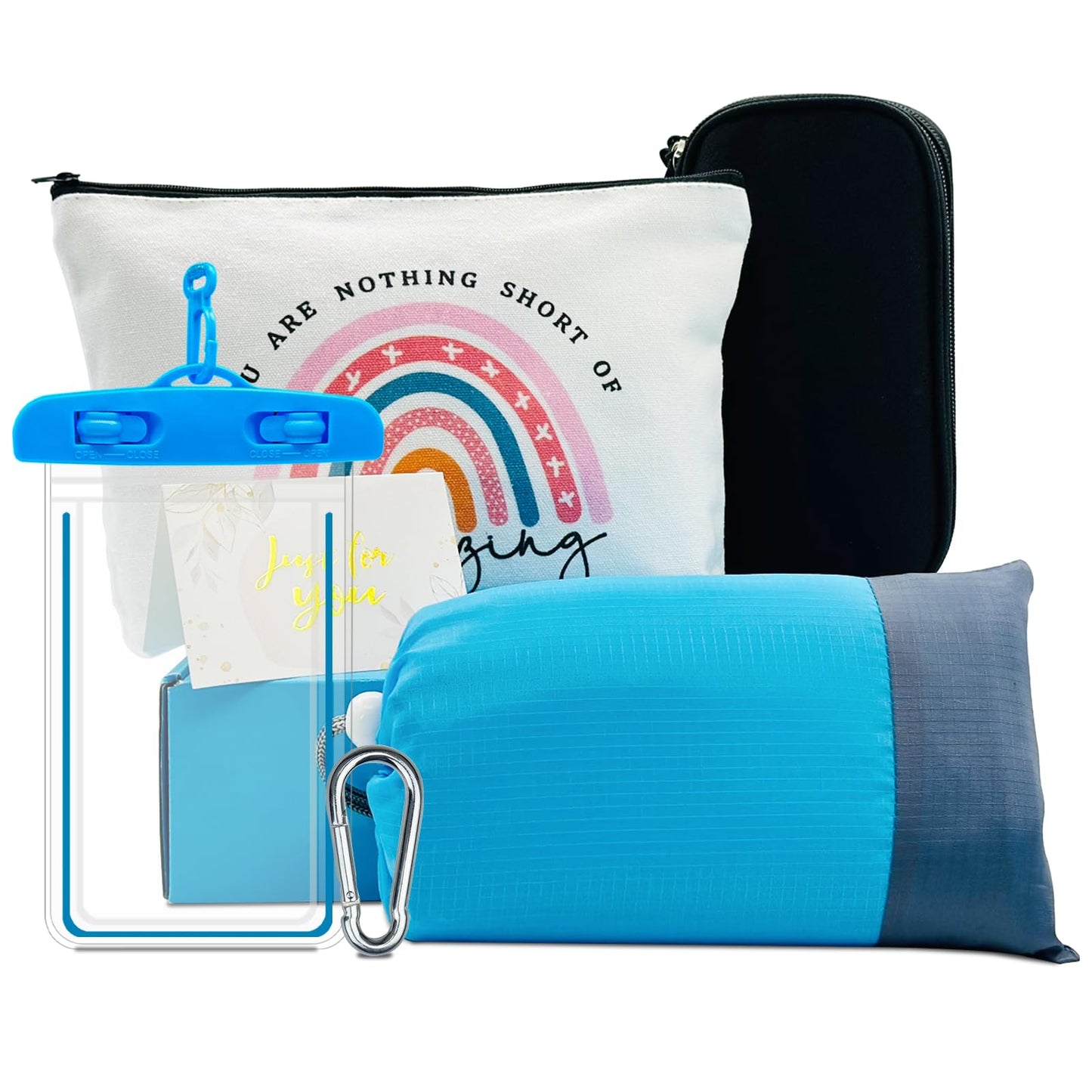 ainifv Beach Lover Gifts for Women, 4 in 1 Gifts for Beach Lovers, Beach Themed Gifts, Ocean Lover Gifts, Kit for Men Friends Including 78.7" x 82.7" Beach Blanket