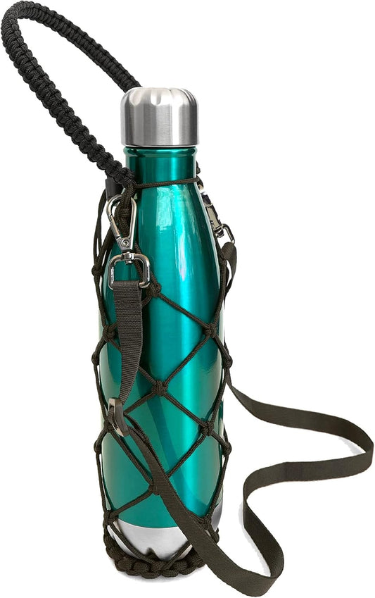 HydroNet Handle - Compatible with S'well, Simple Modern, Mira, Manna Stainless Steel Water Bottles — Available in 9 oz, 17 oz, 25 oz (Black, 17 oz)