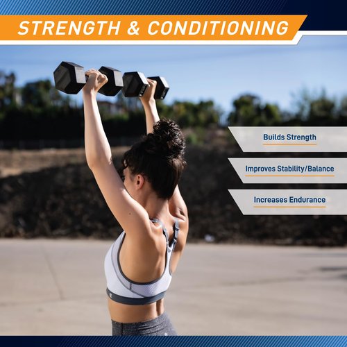 Marcy Classic Rubber Hex Dumbbell with Knurled Grip for Strength Training and Bodybuilding 10-lbs Single Dumbbell IBRH-010