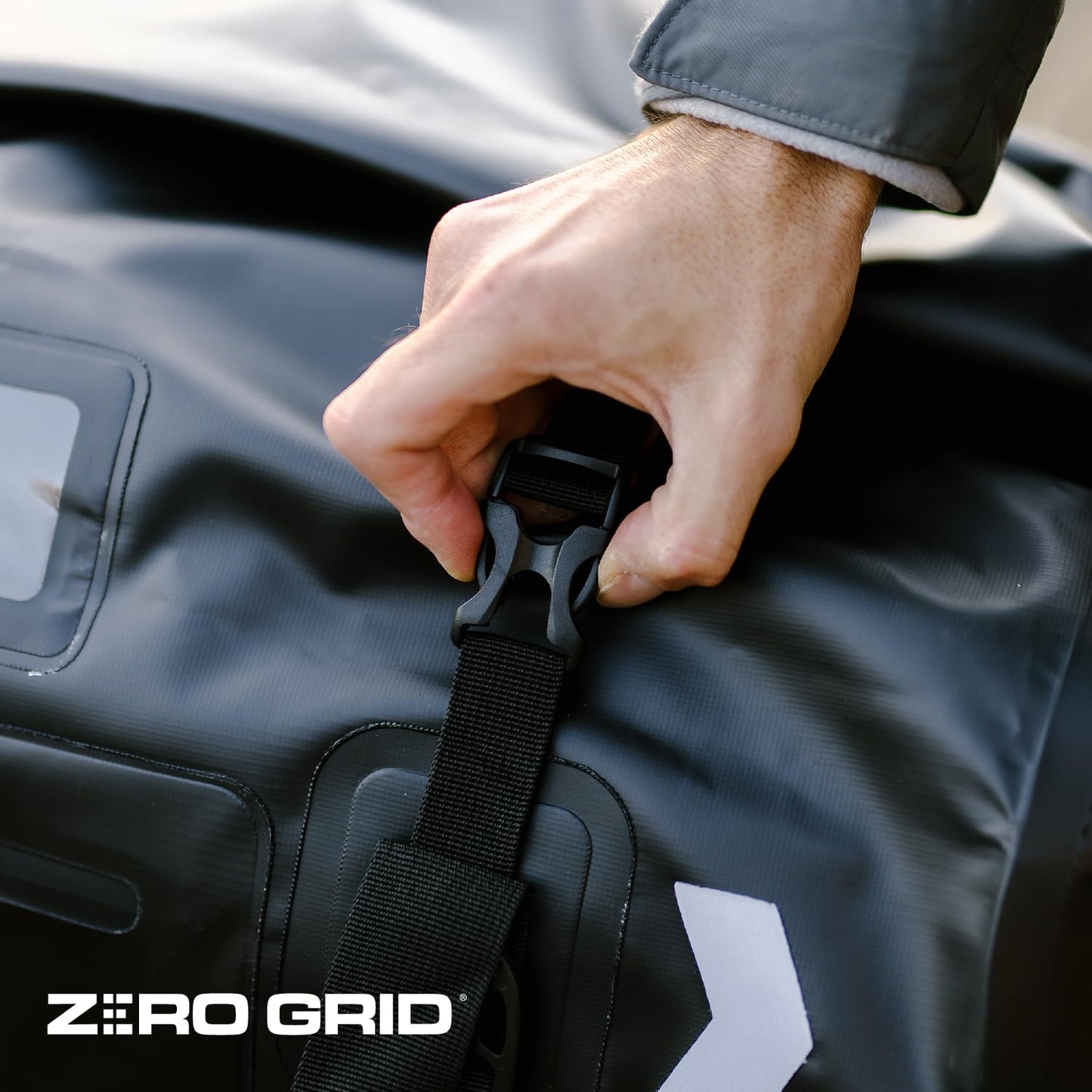 Extra Large Waterproof Duffel Bag - Heavy-Duty Duffle Dry Bag with Welded Seams & Rfid Pockets - Roll Top XL Duffel Bags for Traveling, Camping, Kayaking, Fishing, Canoeing, Boating - 90L, Black