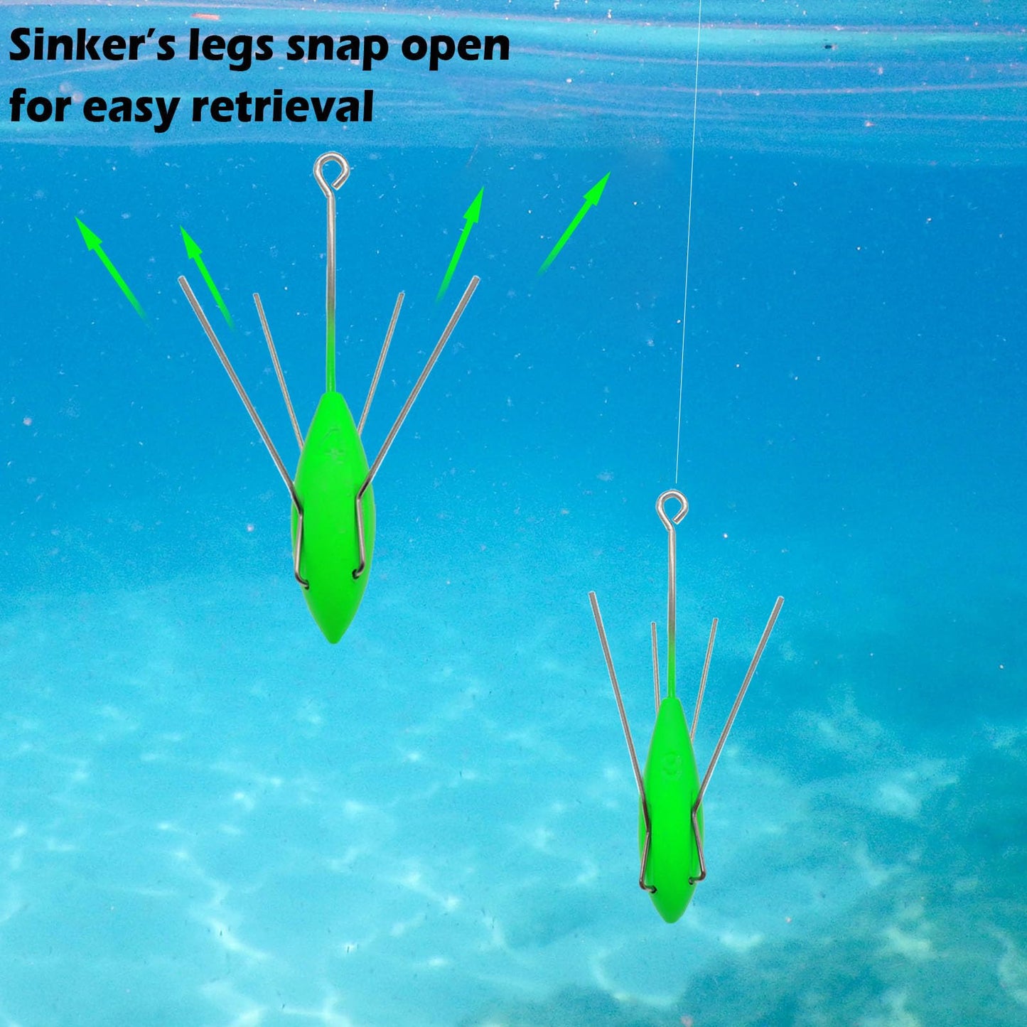 Aollerfilery 5 PCS Sputnik Sinker Fishing Weights - Heavy-Duty Long Tail Spider Sinkers for Saltwater Surf Casting, Catfishing, and Beach Adventures in Ocean Sea Sand (5,Ounces)