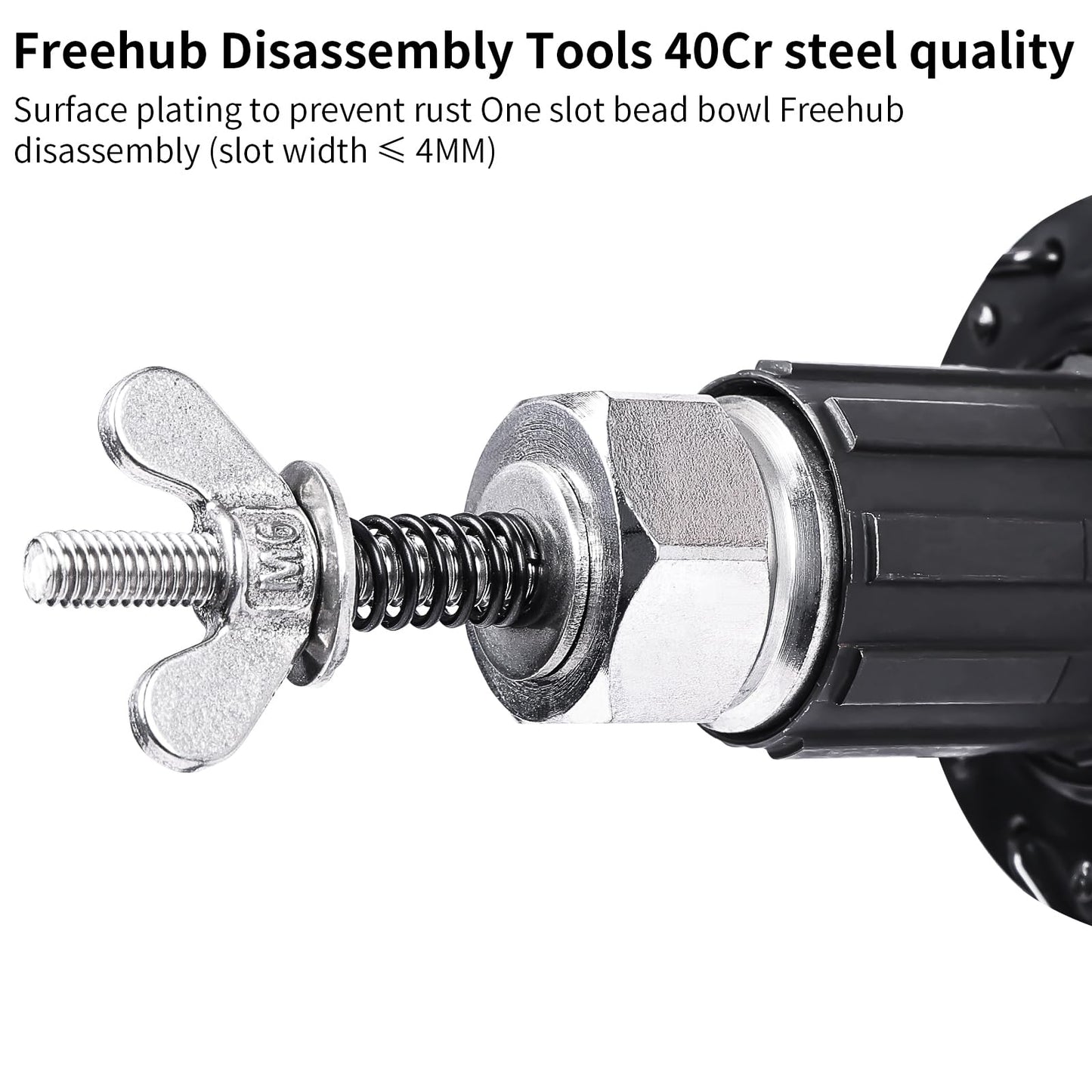 PACYTION Bike Freehub Remove Install Tool, Stainless Steel Bicycle Freehub Body Removal Tool, Bike Free Hub Quick Disassemble Tools for MTB Road Bikes Bike Repair Accessory
