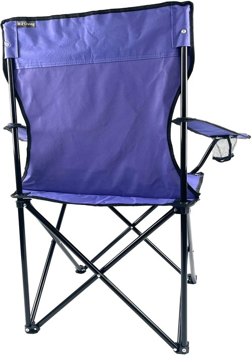 E-Z Living Folding Portable Outdoor Camping Chair[Large] (Purple)