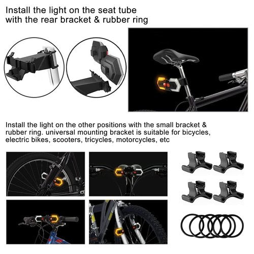 Bike Front and Rear Turn Signal with Horn