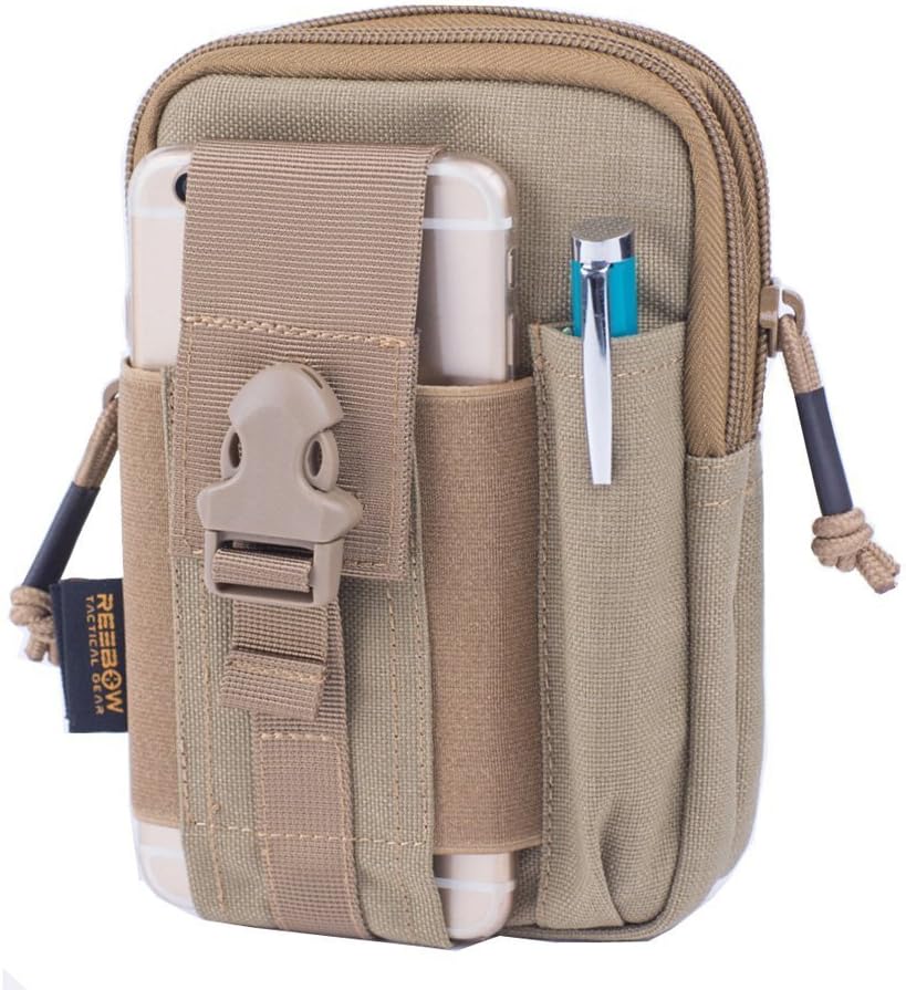REEBOW GEAR Tactical Molle EDC Pouch Utility Gadget Belt Waist Bag with Cell Phone Holster Holder