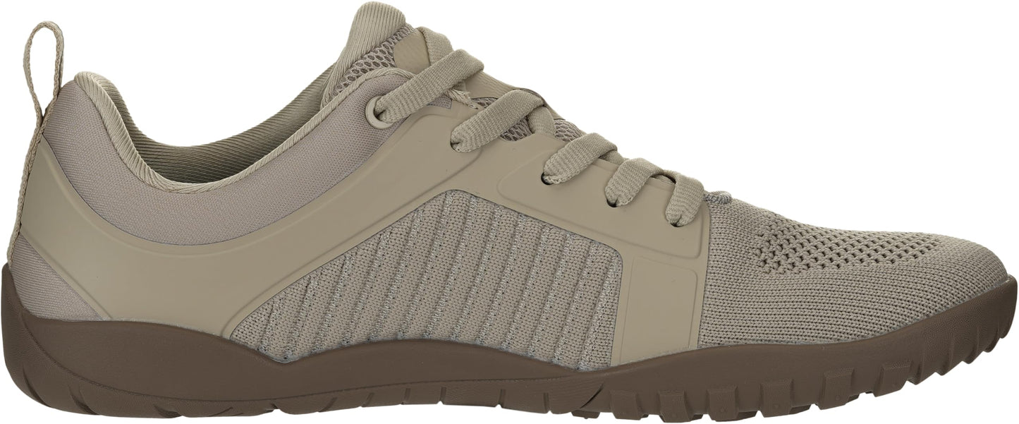 WHITIN Women's Wide Trail Running Shoes Barefoot Minimalist Sneakers Zero Drop Size 10 Cross Training Walking Hiking Fitness Lightweight Khaki 41