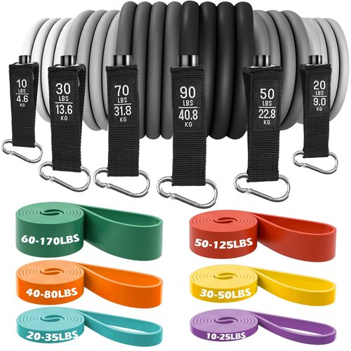 Zacro 6 Resistance Levels Pull Up Assistance Bands and 270 LBS Heavy Exercise Bands