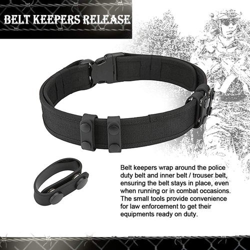Double Snap Belt Keepers, Silicon Duty Keeper for 2¼" Belt Concealed Carry, 4-Pack