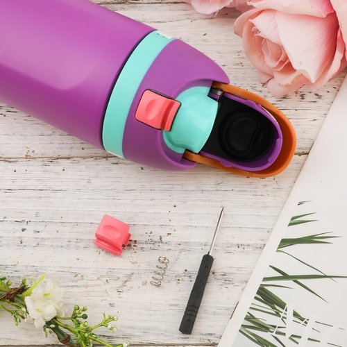 MIHAGUTY 2PCS Replacement Button Compatible with Owala FreeSip 40oz,Water Bottle Lid Mouth Push Button Switch Fit for Owala 19/24/32/40oz Bottle Accessories (Replacement Button with 40oz Straws)