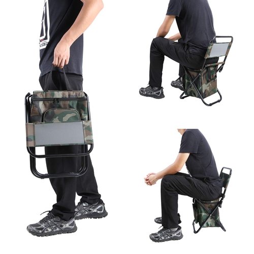 LEADALLWAY Fishing Chair with Cooler Bag