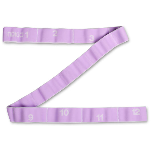 12-Loop Medium Resistance Stretch Band – 127x4cm Yellow Elastic Fitness Strap for Yoga, Pilates, Dance, Rhythmic Gymnastics & Physical Therapy (Purple)