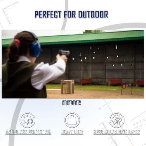 KNINE OUTDOORS Hunting Shooting Taget Airgun Spinner Target, Rated for .22 Rimfire Rifles and .22 Handguns
