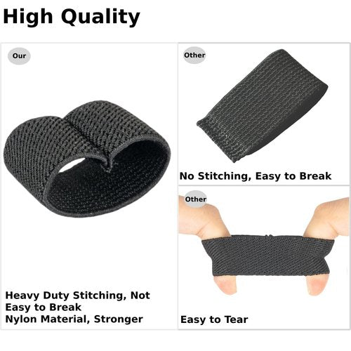 Elastic Belt Keepers for Duty Belt, Backpack Strap Keeper Strap Organizer Strap Holder for Men, Nylon Webbing Keeper Belt Loop Keeper,Tactical Belt Keepers 1.5 inch for 1.5"-2" Wide Belts (6, Black)