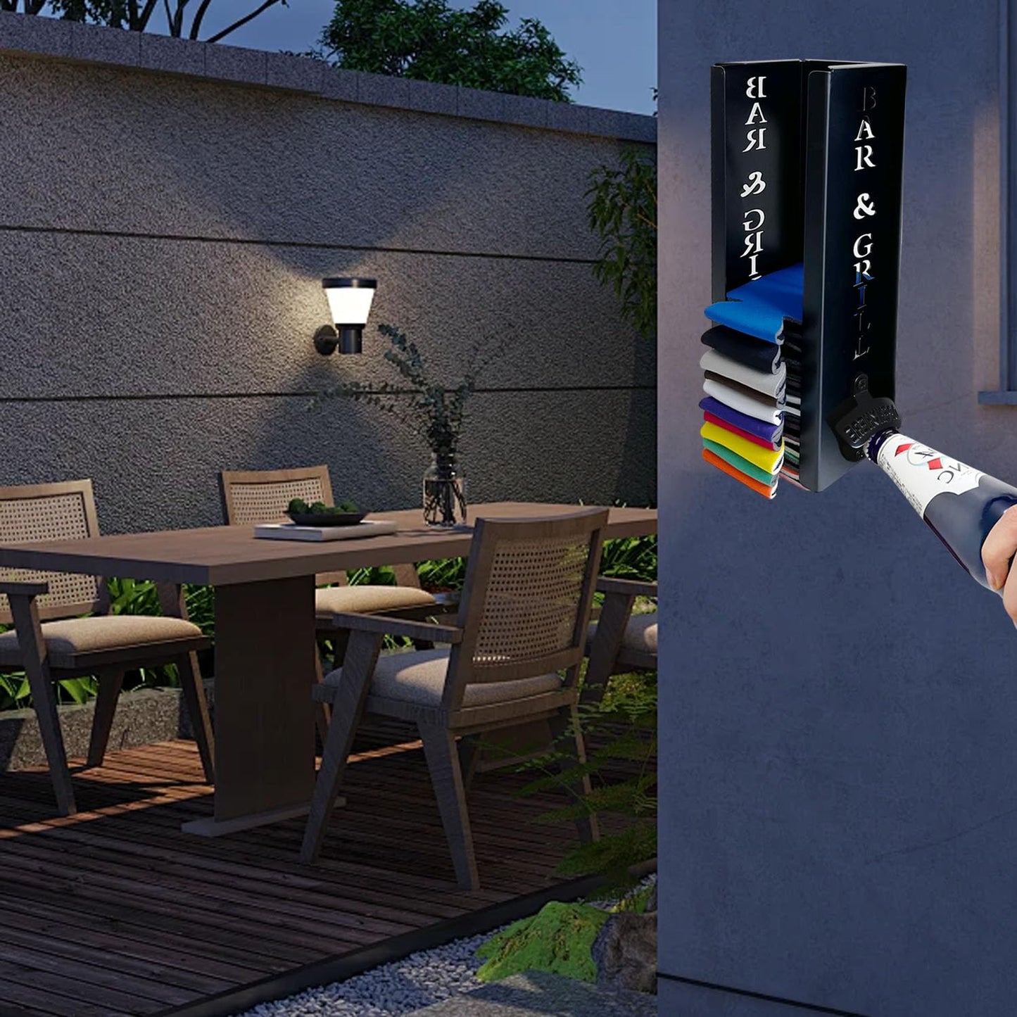 4"x4"x16"Can Cooler Holder with Bottle Opener, Beer Can Sleeves Storage Organizer and Dispenser for Home Family Bar, Metal (BAR)