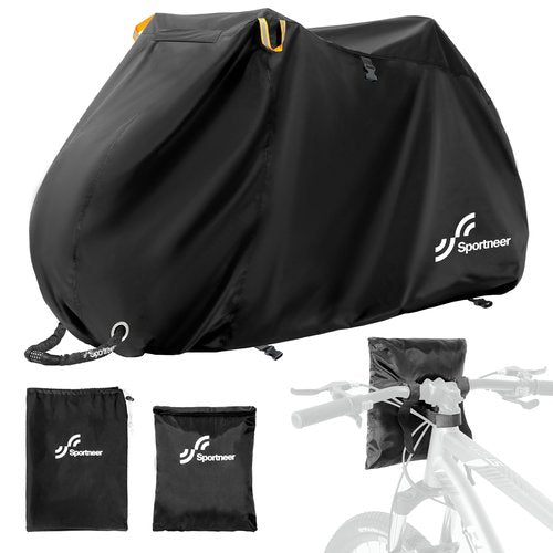 Sportneer Bike Cover: Waterproof Outdoor Bicycle Covers with Lock Hole & Storage Bag - Rain Sun UV Dust Wind Proof Bike Covers for Mountain Road Electric Bike