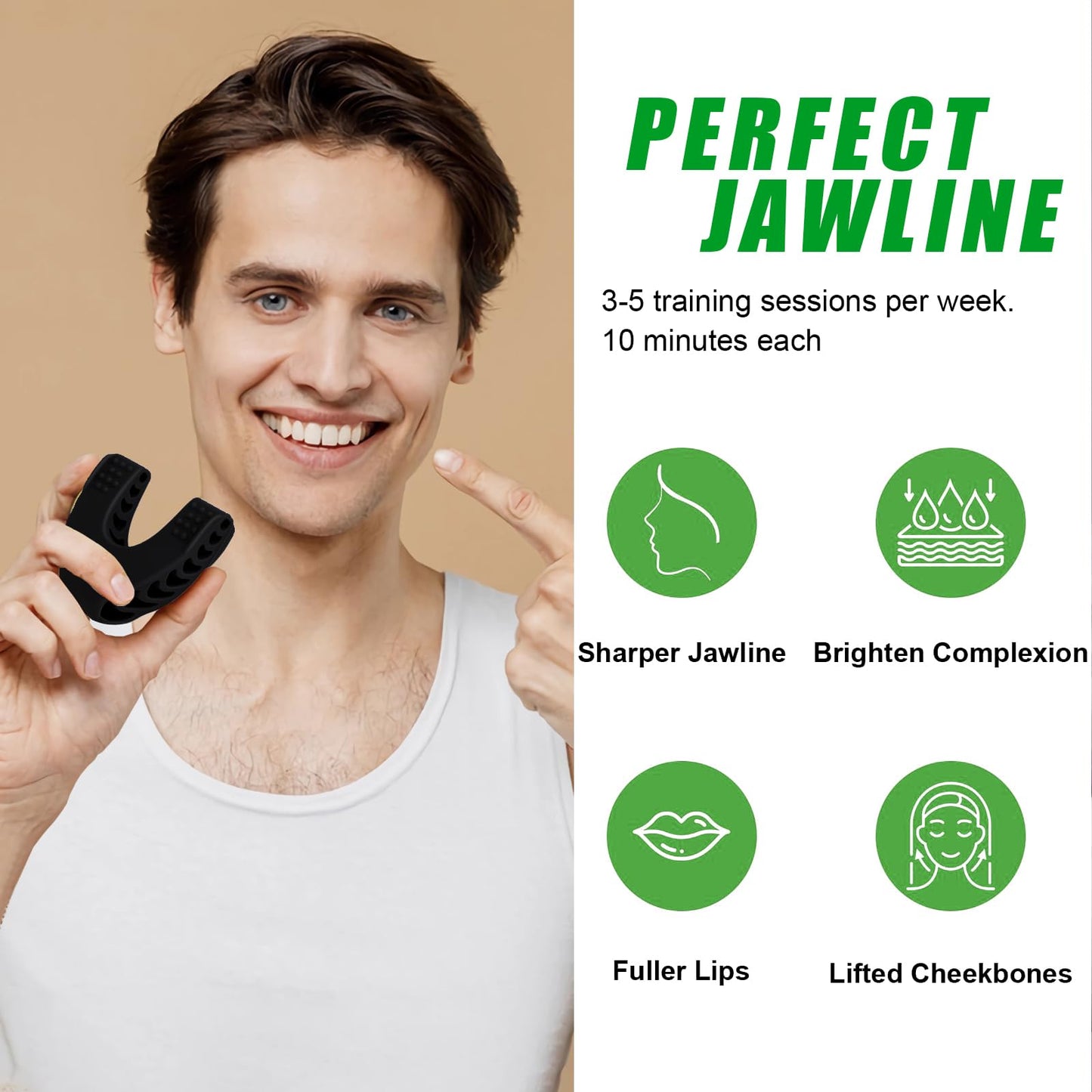 Jawline Exerciser for Men & Women –Jaw Exerciser –3 Resistance Jaw Trainer, Jawline Shaper, Jaw Shark Toner,Target Your Chin & Cheekbones,Facial Exerciser for Beginner Intermediate Advanced