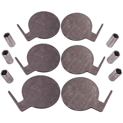 maXpeedingrods 6Pcs AR500 Dueling Tree Paddles 6" X 3/8" Steel Target DIY Shooting Target with Tubes (Grey)