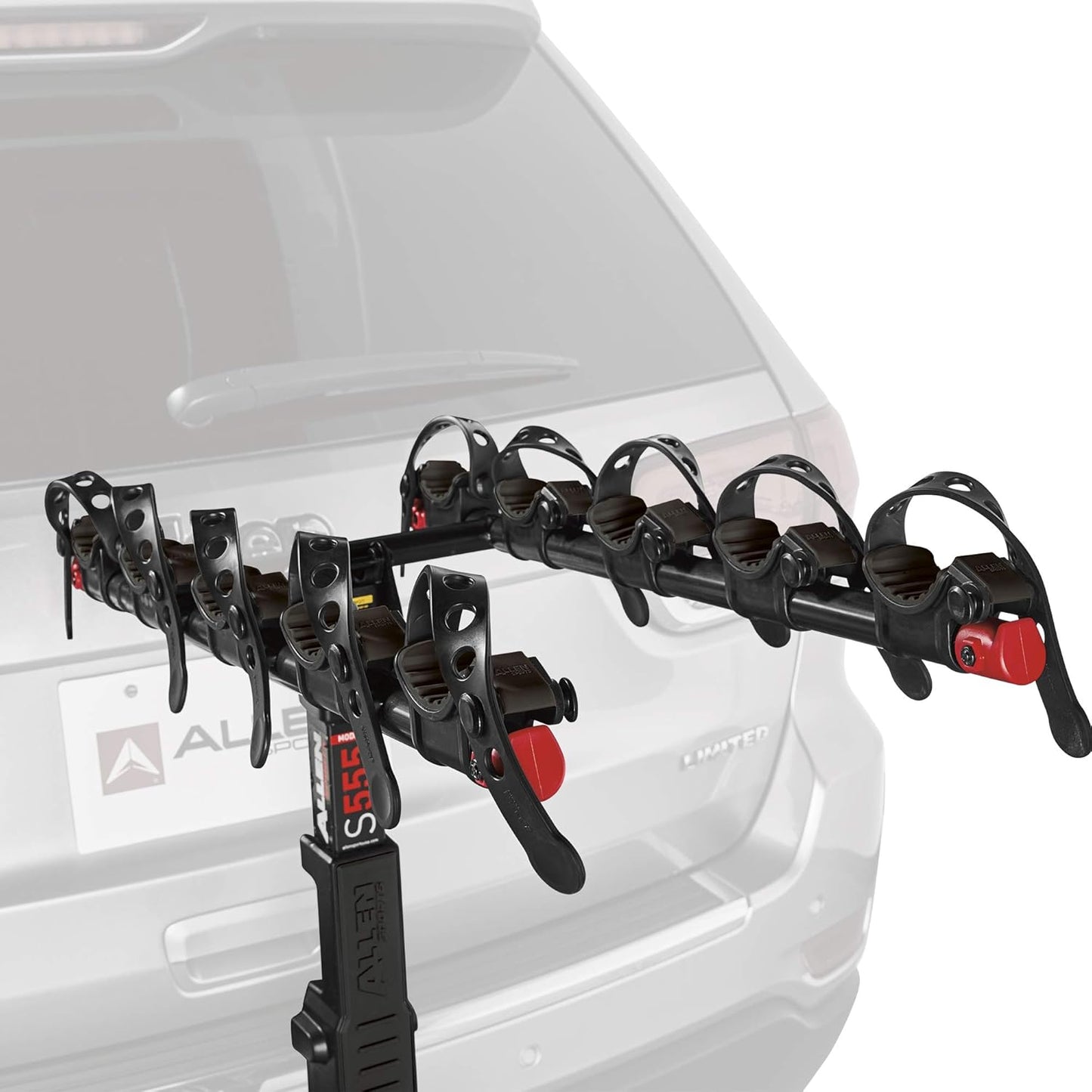 Allen Sports Deluxe Locking Quick Release 5-Bike Carrier for 2 in. Hitch, Model 552QR , Black
