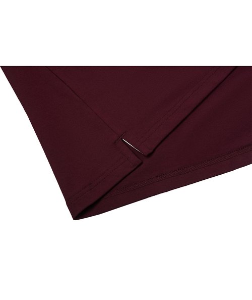 V VALANCH Wine Red Polo Shirt for Men Athletic Collared Tennis T-Shirt Long Sleeve Golf Shirt(Burgundy)