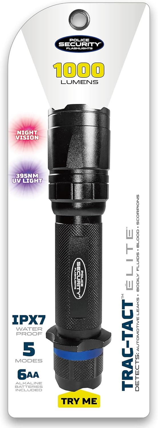 Police Security Trac Tact 2AA Flashlight LED| 230 Lumens | Soft Switch Button