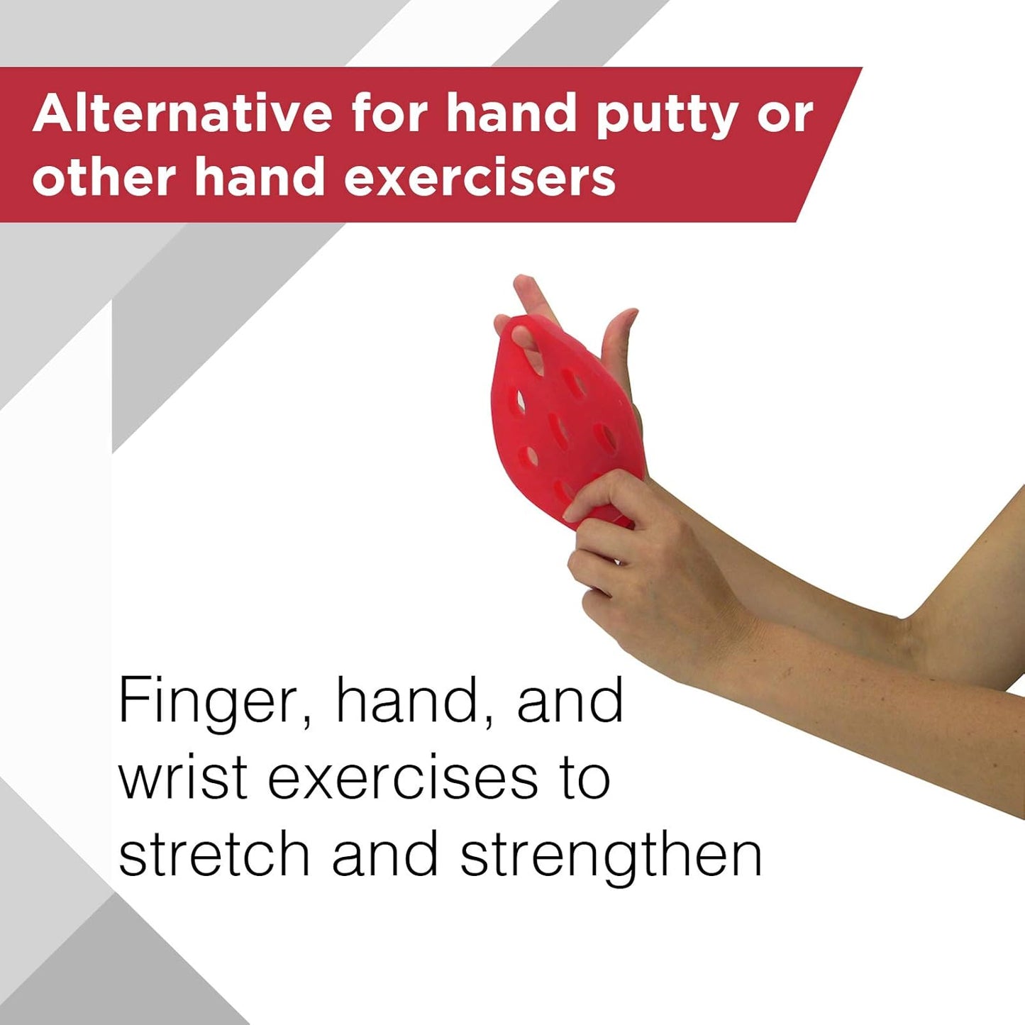 TheraBand - 11853 Hand Xtrainer, Non-Latex Hand Exerciser for Progressive Hand Therapy, Strengthen Fingers, Hands and Forearms, Grip Trainer, Strengthener, Helps Relieve Joint Pain, Red, Soft, Beginner