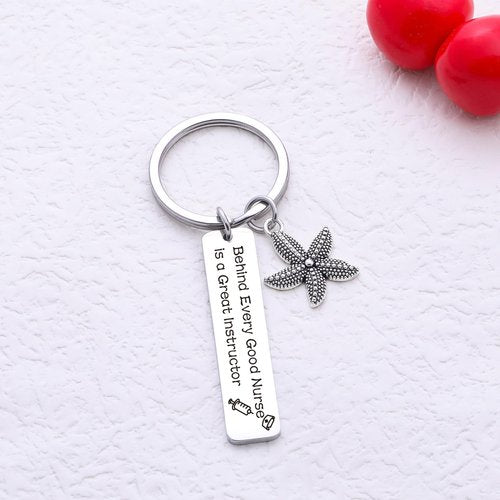ZQEOU Nursing Keychain Nurse Preceptor Professor Teacher Gift Nursing Instructor Gifts Nurses Day Gift RN Gifts