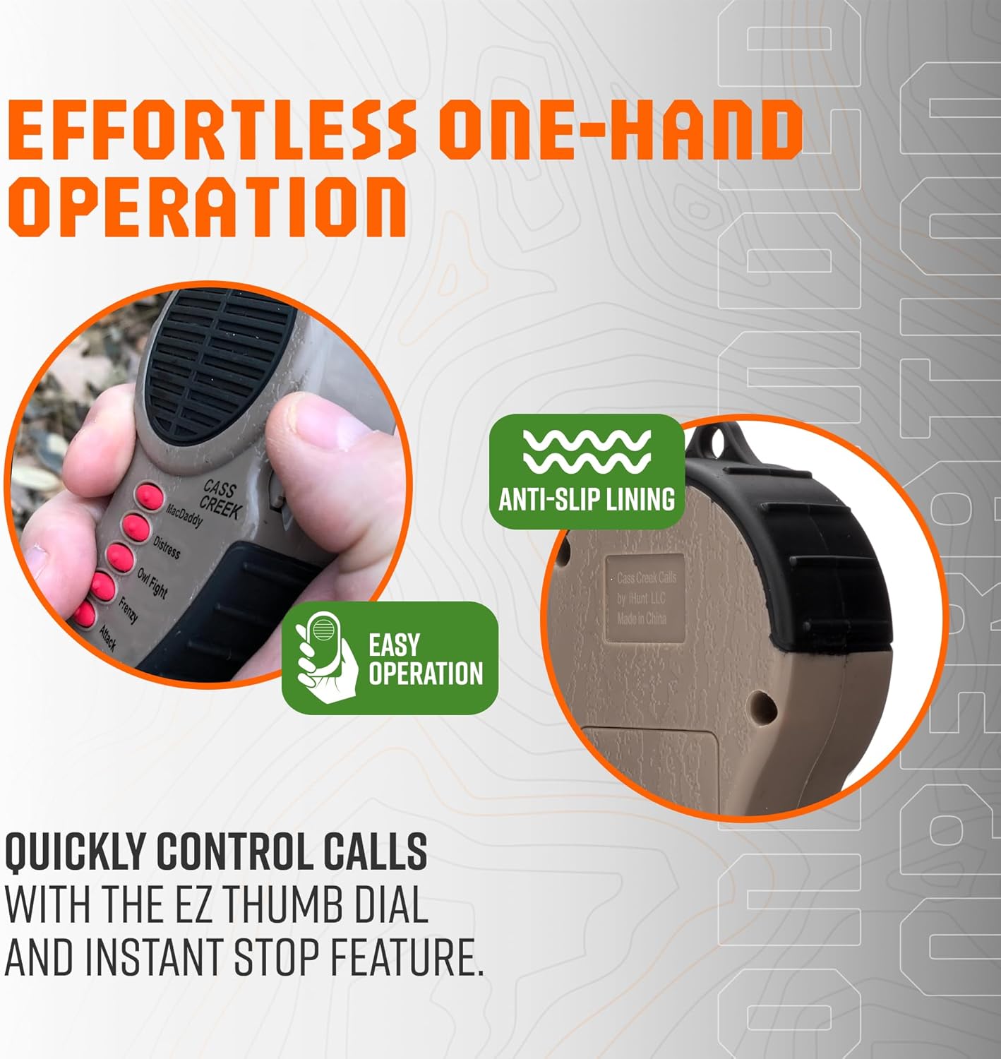 Cass Creek Ergo Call, Handheld Electronic Hunting Call, Compact Design, 5 Authentic Calls in 1, Expert Calls for Everyone