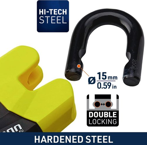 High-Security Motorcycle Chain Lock - Urban Security U8K120, Cut-Proof 120cm Anti-Theft Lock