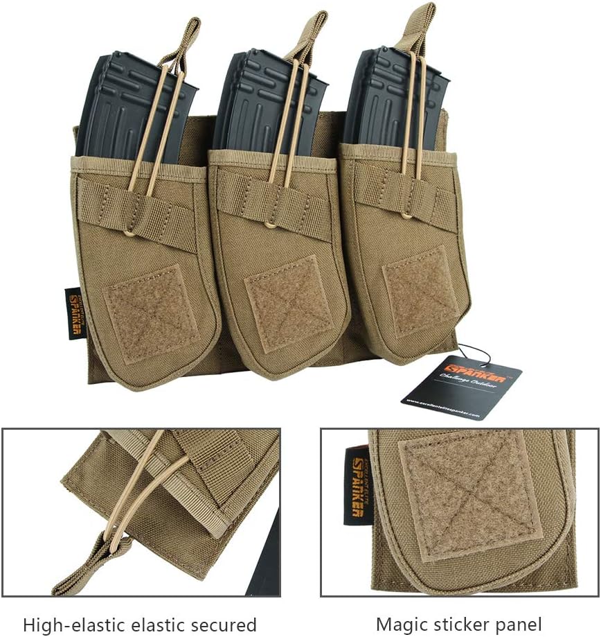 EXCELLENT ELITE SPANKER Single/Double/Triple Open Top Molle Mag Pouch AK Magazine Pouch for AK47 AK74 AR-15 Pmags Magazine