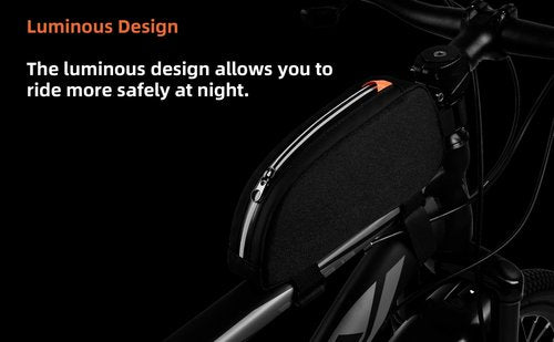 VENFOREST Bike Top Tube Bag Waterproof Bicycle Front Frame Bag Top Tube Bike Pouch for Road Mountain Bicycle Outdoor Cycling Travel Hiking