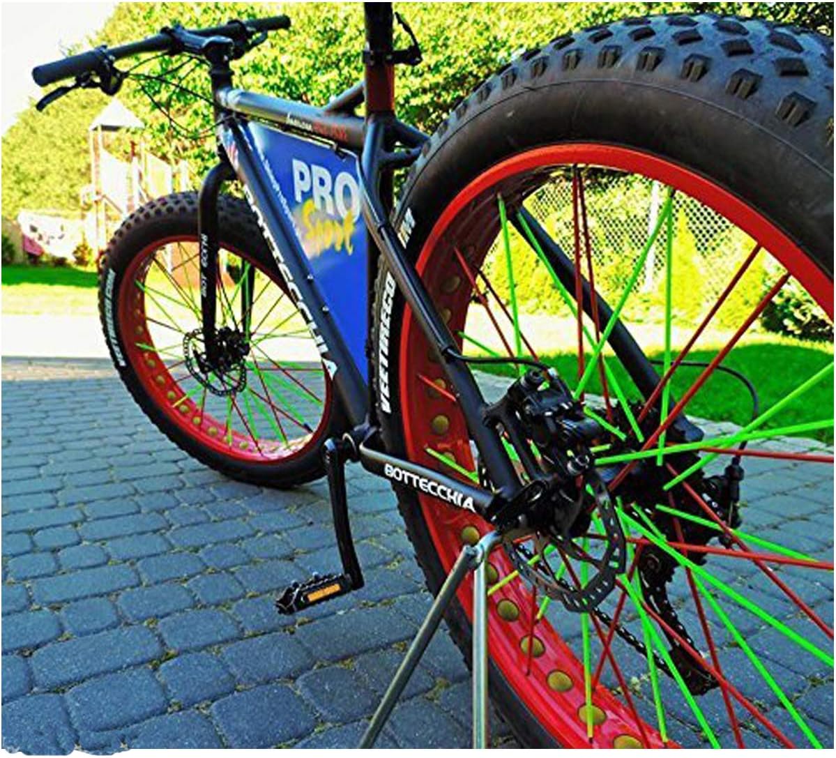 Super Pop Bicycle Spoke Skins Wraps Compatible with Schoolmate Bike Fans- Colorful Bike Wheel Decoration-72 Pcs(White)