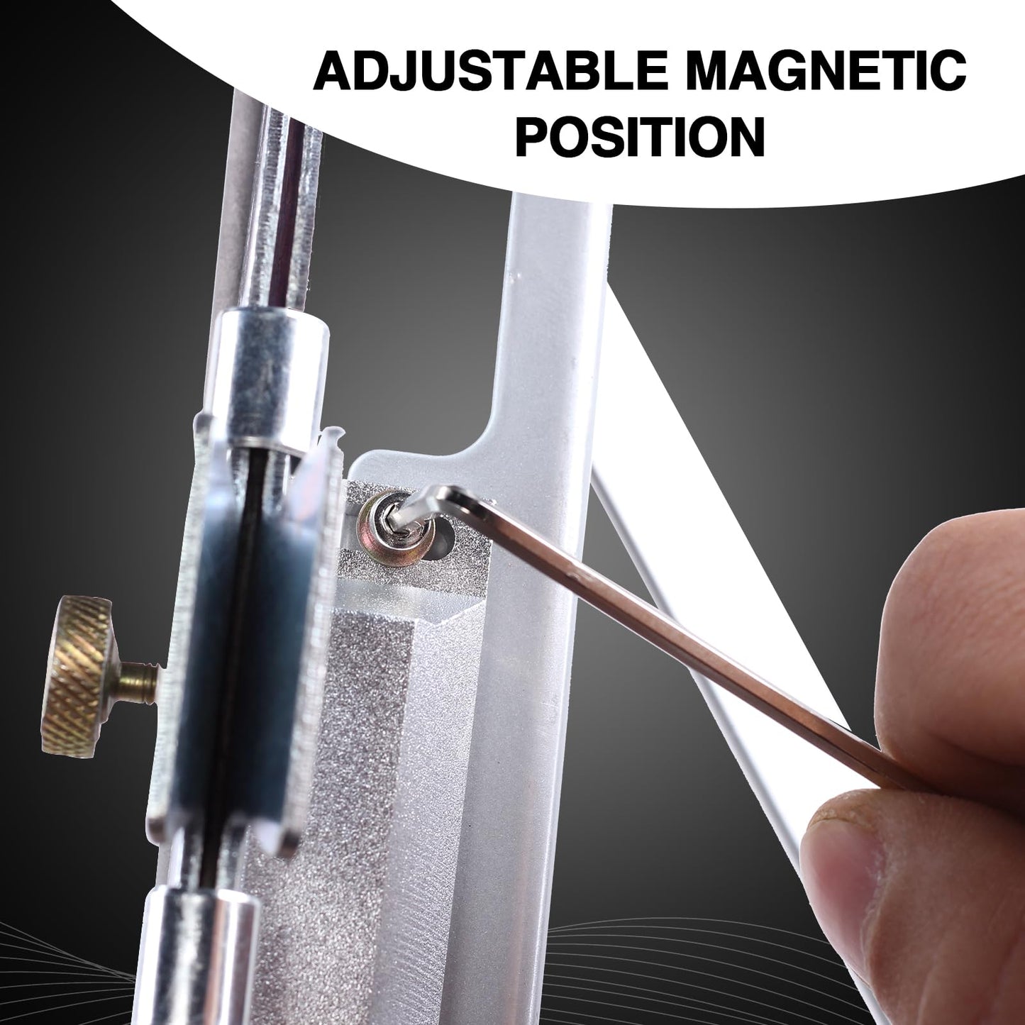 FENJANER Arrow Fletching Jig - Adjust Archery Arrow Fletchings Tool Jig Kit with Clamp for DIY Arrow Vanes (Sliver)