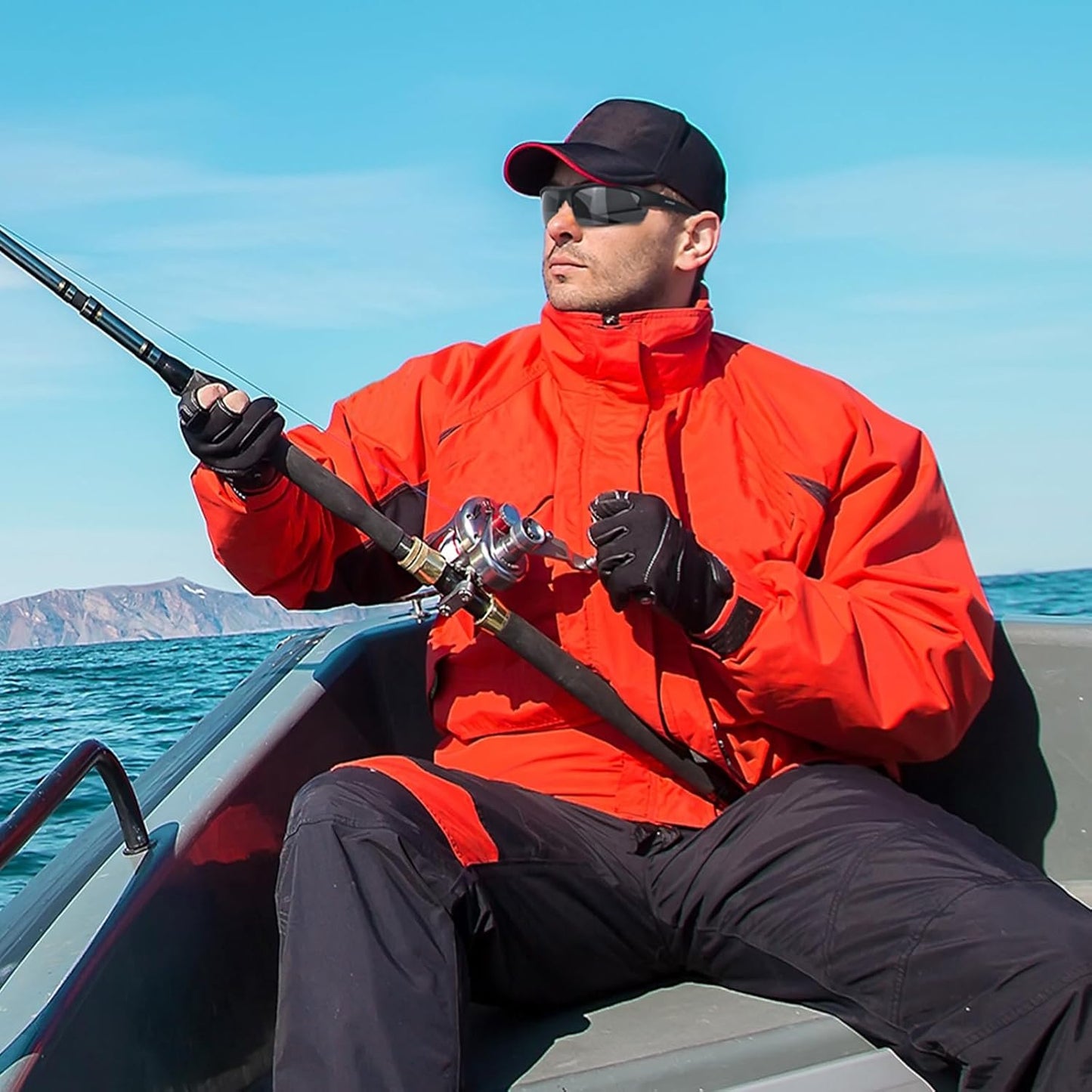 Polarized Sports Sunglasses for Men - Lightweight Tr62 Frame for Fishing, Cycling, Golf & Running