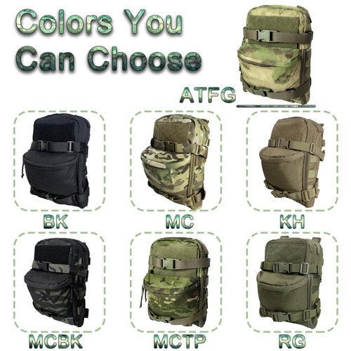 Molle Hydration Backpack for 2L Hydration Bladder, Lightweight Hydration Backpack Water Carrier for 2L Hydration Bladder Reservoir Pack for Hiking Biking Running Climbing (ATFG)