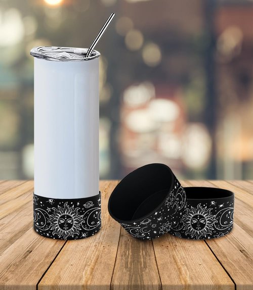 WIRESTER Silicone Sleeve Boot Compatible with Stanley Tumbler Hydro Water Bottles 12oz 24oz 20oz 30oz 40oz - English Bulldog Funny Playful On Black