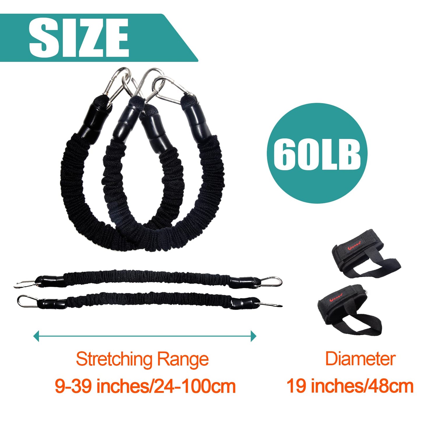 Ankle Resistance Bands with Cuffs Ankle Bands for Workout Equipment Hip Leg Glute Fitness Training Exercise Bands for Women Men Achieve Stronger and Firmer Lower Body Perfect for Home Gym Workout