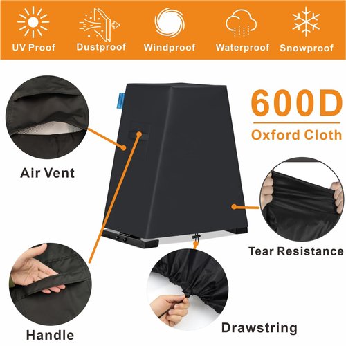 VeyoStories A Frame Dumbbell Rack Cover Outdoor, OWeight Rack Cover, Dustproof & Waterproof - Designed for the 5 Tier A-Frame Dumbbell Set Rack & Weight Rack in a Home Gym. (Cover Only)
