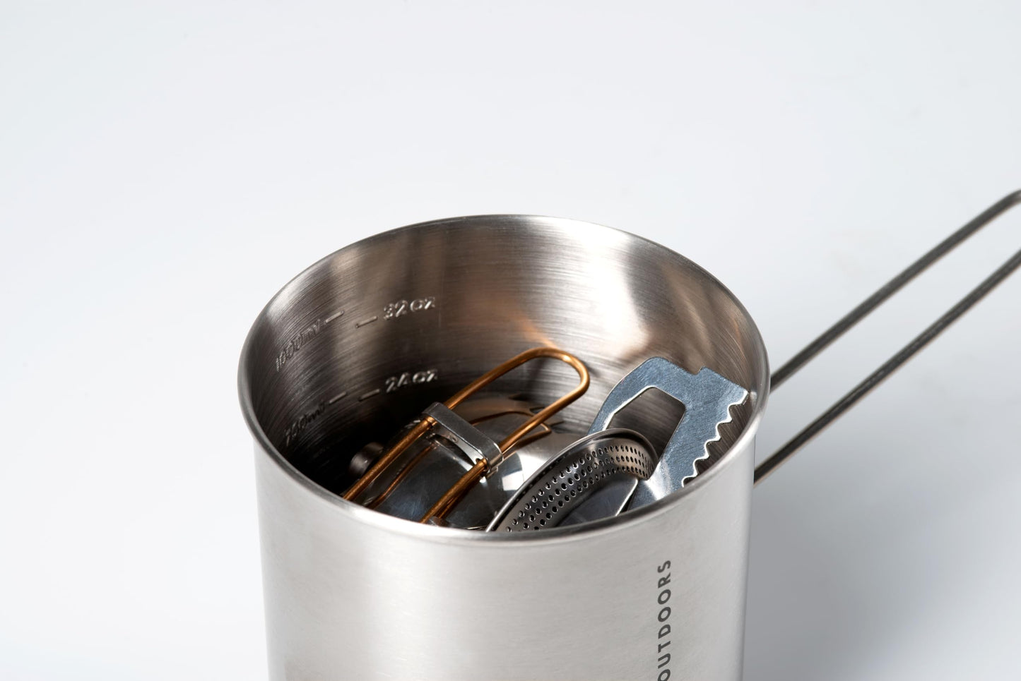 GSI Outdoors Glacier Stainless Explorer Set, Compact Stainless Steel Cookset with Pot, Frypan, Cup, and Bowl, Nesting Camping Cookware for Backpacking, Hiking & Outdoor Cooking