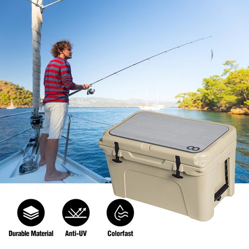 WOOWAVE EVA Mat Cooler Pad for YETI Tundra 45,Peel & Stick Application, Non Slip Comfort Accessories (Grey)