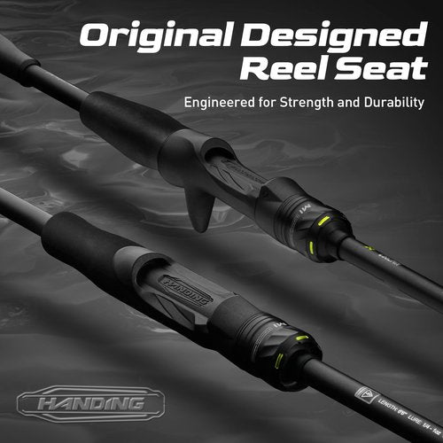 HANDING M1 Spinning Fishing Rod 7' 2-Piece Bass Fishing Rod for Pike Largemouth Bass Red Drum Striper