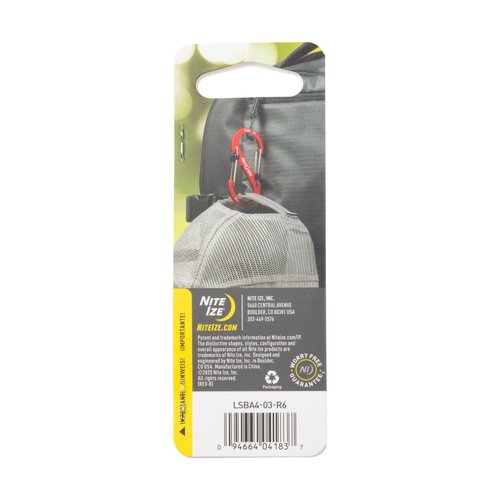 Nite Ize S-Biner SlideLock Aluminum - Size 4 - Blue - 4 Count (4 Pack)