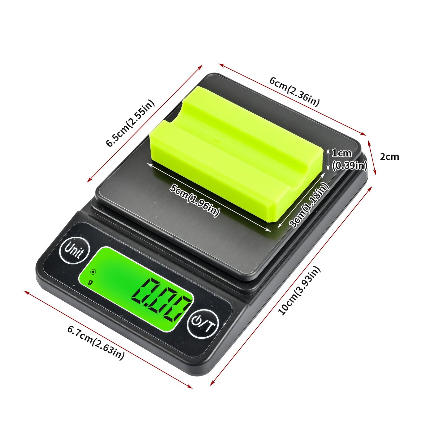 FENJANER Archery Scale with Arrow Holder - Large Backlight LCD Display - Easy to Read - 3086 Grains x 0.1gn - 200 Grams x 0.01g - Including Batteries