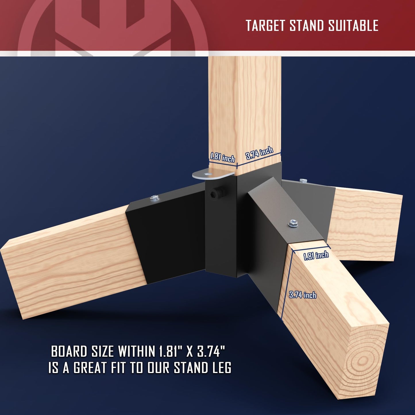 KNINE OUTDOORS Stand Base System for AR500 Metal Target, Bullet Trap, Fit for 2 * 4 Boards