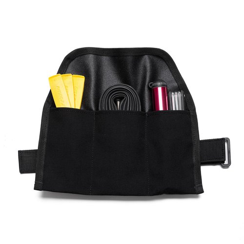 PACK2RIDE Blossom Bike Saddle Roll Bag - Water Resistant, Durable Cordura Fabric & Bicycle Tool Kit Holder - Under Seat Storage, Bike Pouch, Seat Roll for Road, Gravel Cycling (Black)