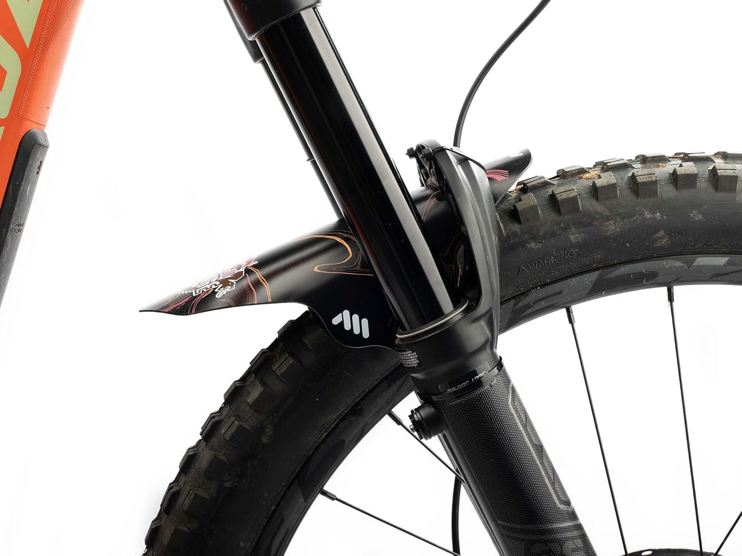All Mountain Style AMS Front Mudguard – Fits 26’’,27.5’’,29’’, Dazzle/Black