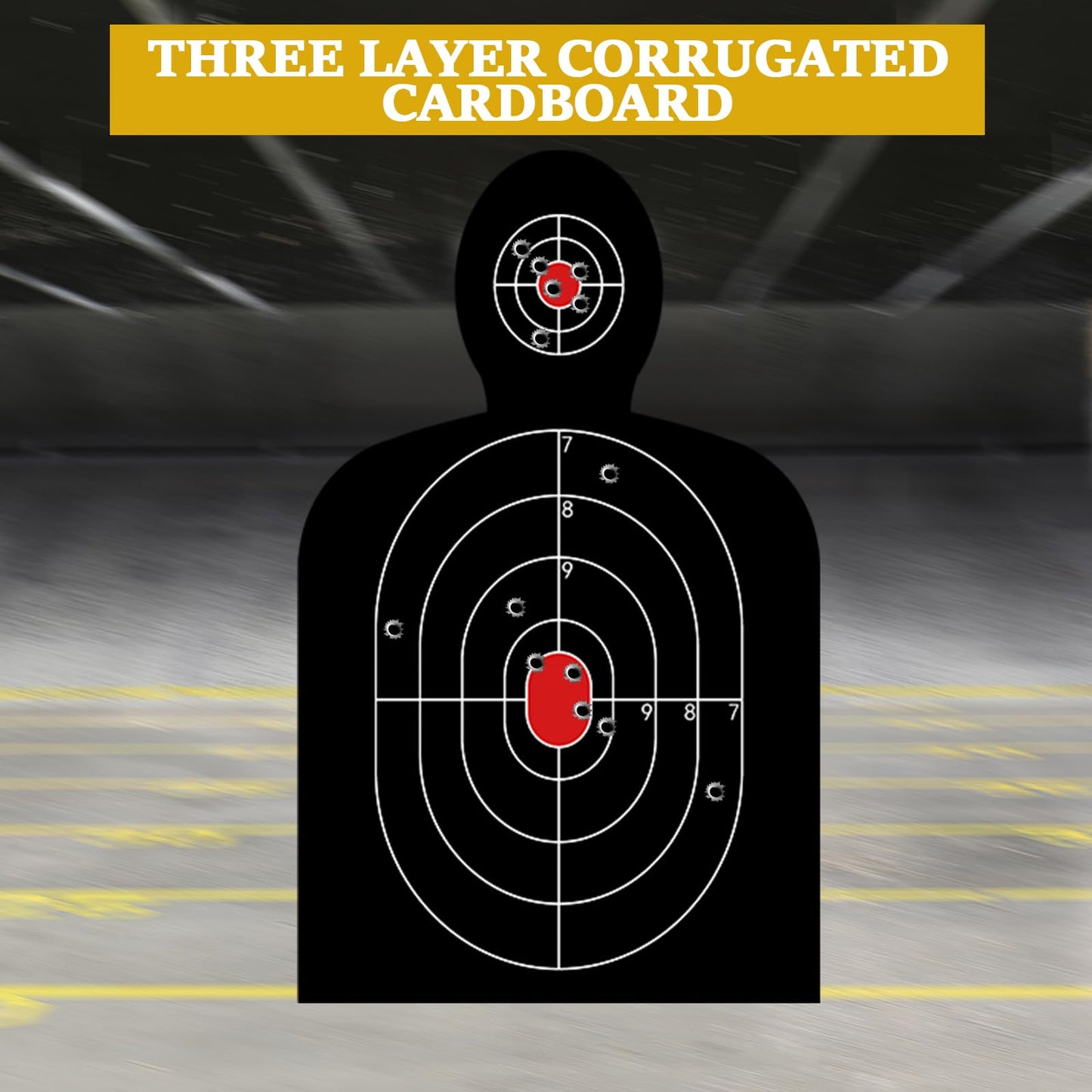 Arrowbash 72 Pcs Shooting Target Tactical Cardboard Targets Cardboard Silhouette Target for Shooting Range Practice Competitions Training(30 x 18 Inches)