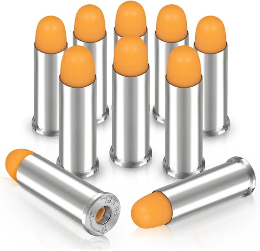 ST Action Pro Pack Of 10 Inert .38 Special Orange Safety Trainer Cartridge Dummy Ammunition Ammo Shell Rounds with Nickel Case