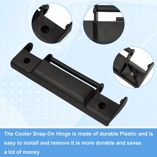 Snap-On Hinge for Cooler,Compatible with Igloo Trailmate Coolers,High Strength Cooler Hinges and Screws Replacement Kit