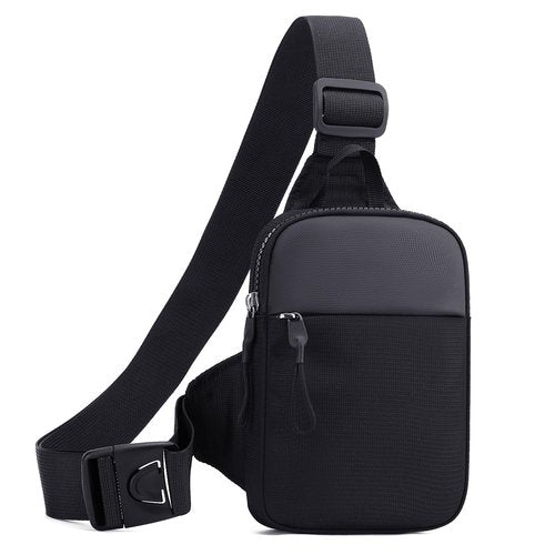 Suyzufly Crossbody Bag for Men Women Waterproof Sling Bag Casual Portable Chest Bag for Travel Workout Hiking Mini Sling Bag Black